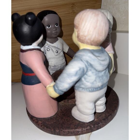 Vintage Penco 1999 Children Of The World Ceramic Painted Votive Candle Holder - Picture 7 of 8